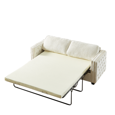 Sofá cama convertible con colchón de espuma viscoelástica, sofá cama de 3 plazas de tamaño completo para salas de estar, diseñado con tela de chenilla